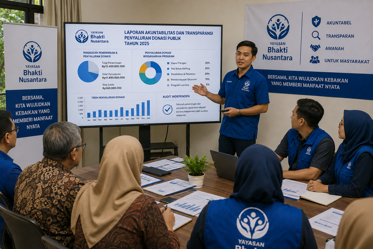 Dokumentasi Presentasi Laporan Akuntabilitas dan Transparansi Donasi Publik 2025